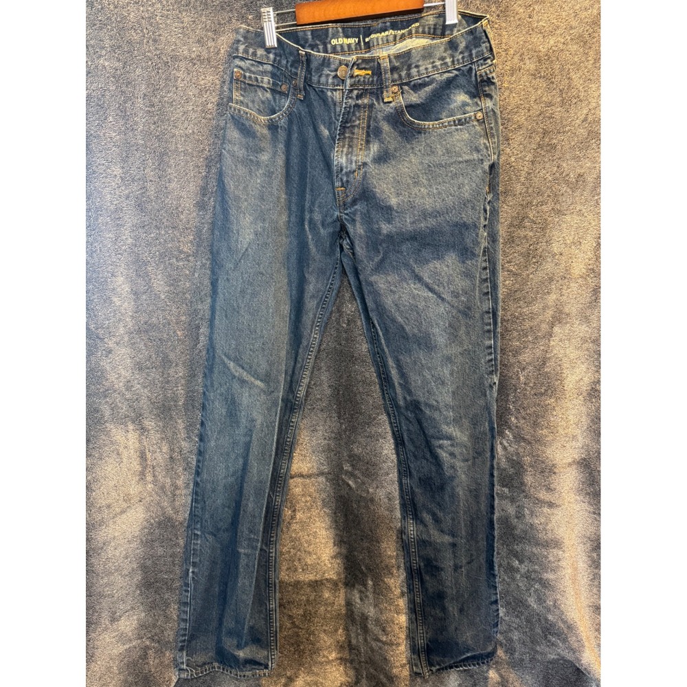 Old Navy Regular Standard Mens Jeans 30x34 Medium Wash‎ Straight Leg Denim Blue